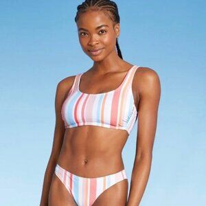 Xhilaration Striped Bikini (Large Top, Medium Bottom)